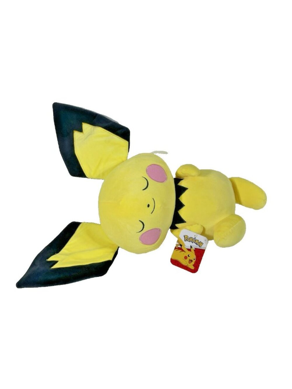 Pokemon Pichu 18" Sleeping Plush Buddy DAMAGED WITH TAGS SEE PHOTOS